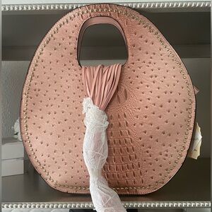 Faux Letter Hobo Bag